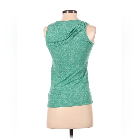 Anthropologie Little Yellow Button Cotton Top in Green Size Large 💚 - Picture 3 of 7